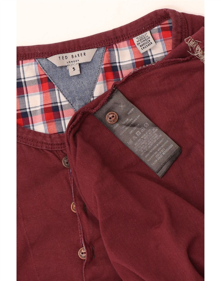 Ted Baker Dametop Langærmet Størrelse 5 XL Rødbrun Bomuld