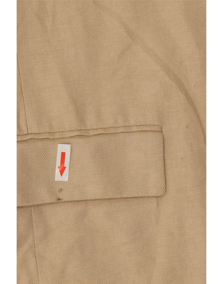 Zara Dame 3/4 ærmet åben blazerjakke UK 12 Medium Beige