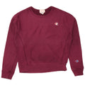 Champion Womens Oversized Sweatshirt Jumper UK 10 Small Bourgogne Bomuld