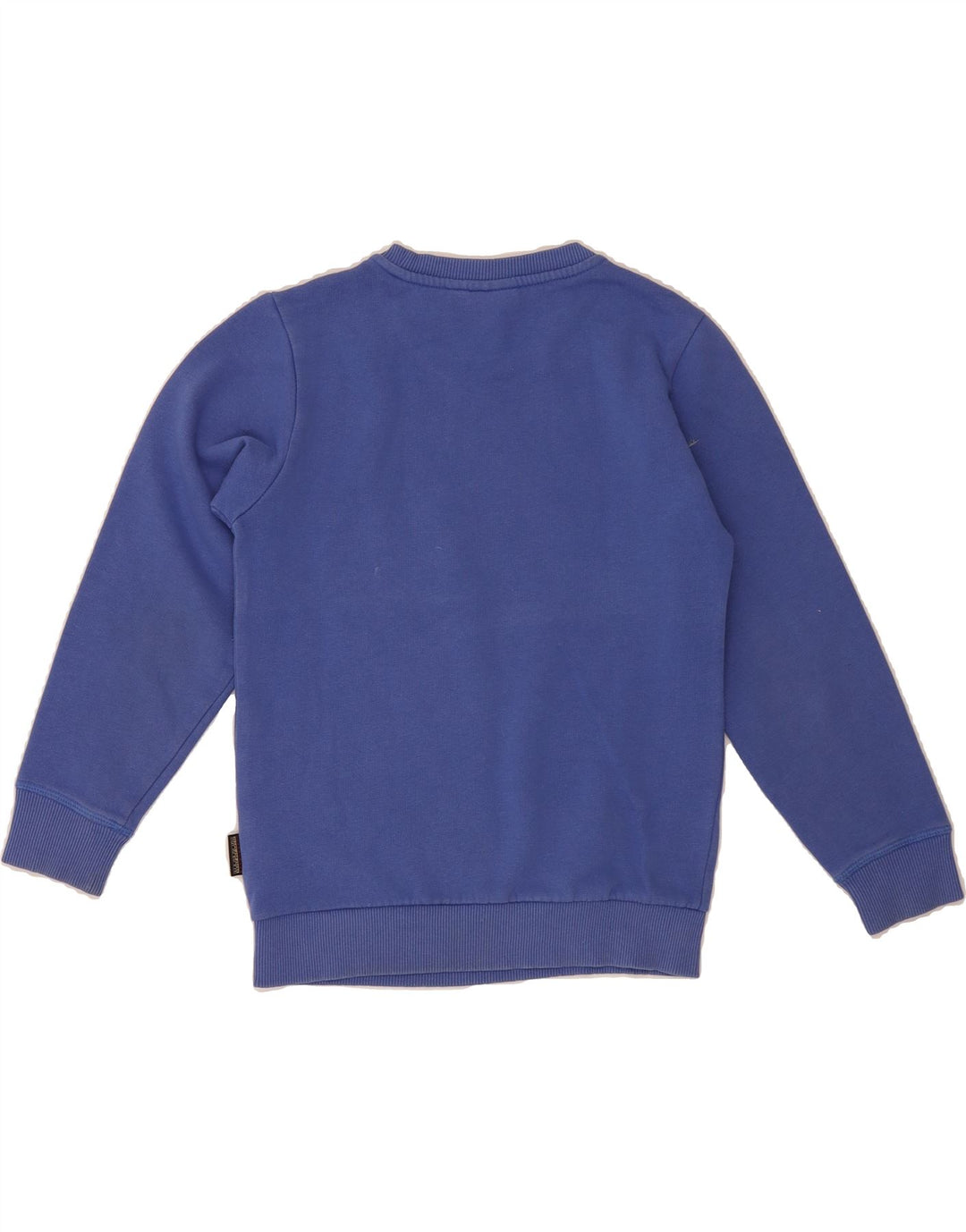 NAPAPIJRI Boys Graphic Sweatshirt Jumper 9-10 Years Blue Cotton Vintage Napapijri and Second-Hand Napapijri from Messina Hembry 