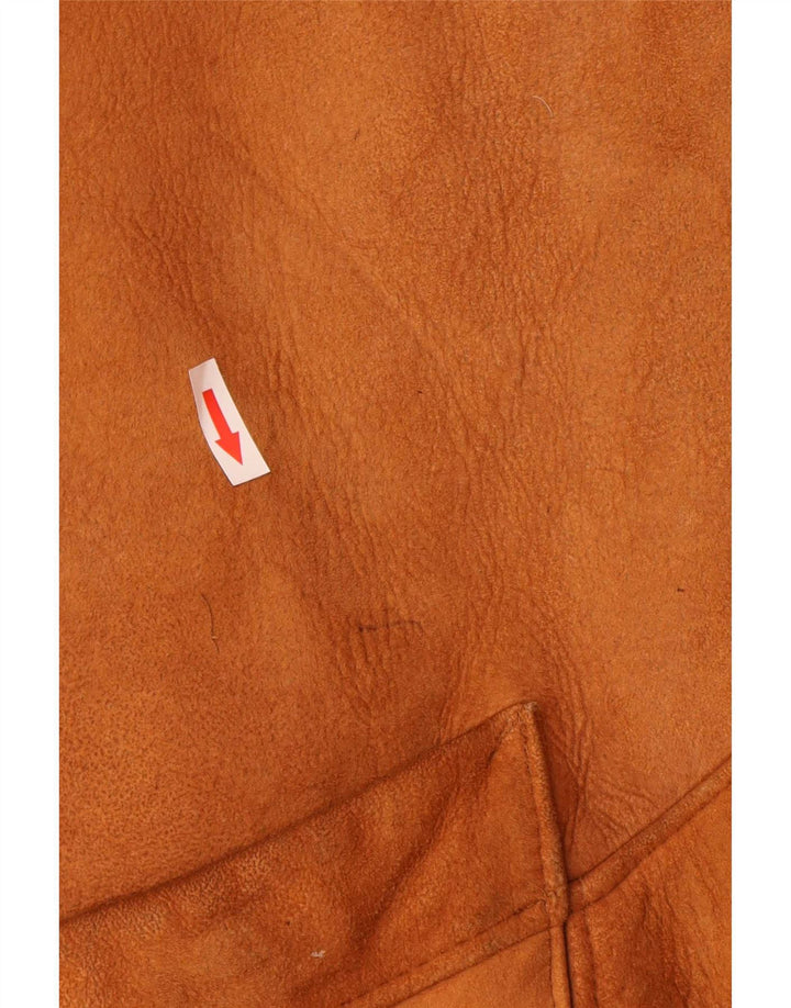 Vintage Dame Oversized Shearling Overfrakke UK 16 Large Beige