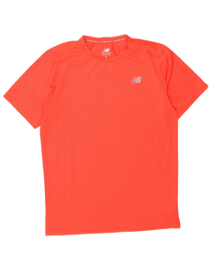 New Balance Herre T-Shirt Top Medium Orange Polyester
