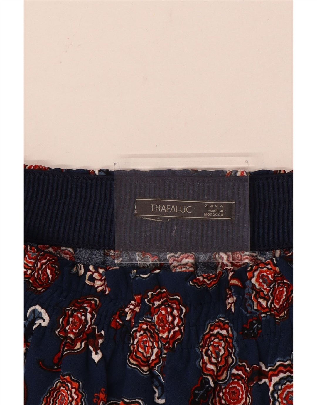 Zara Dame Mini-nederdel Medium W28 Navy Blue Floral