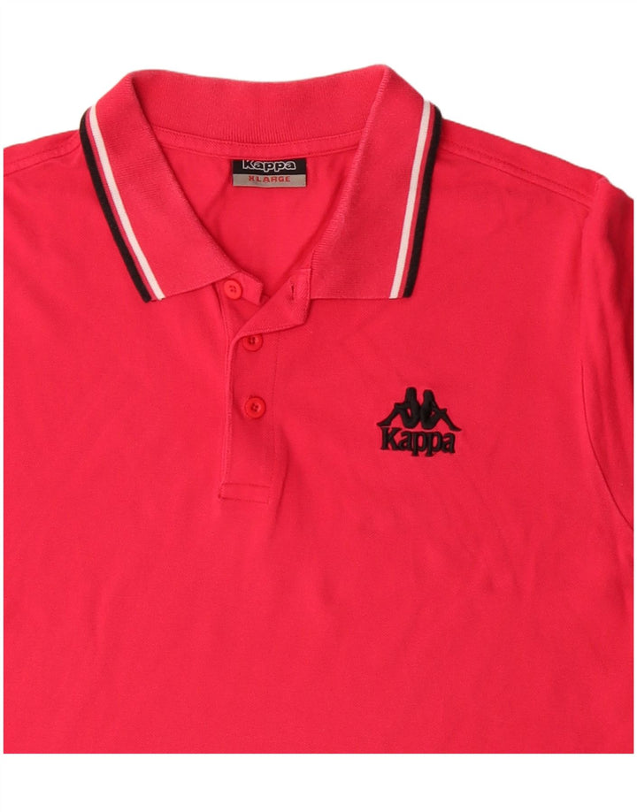 Kappa herre poloshirt XL Pink bomuld