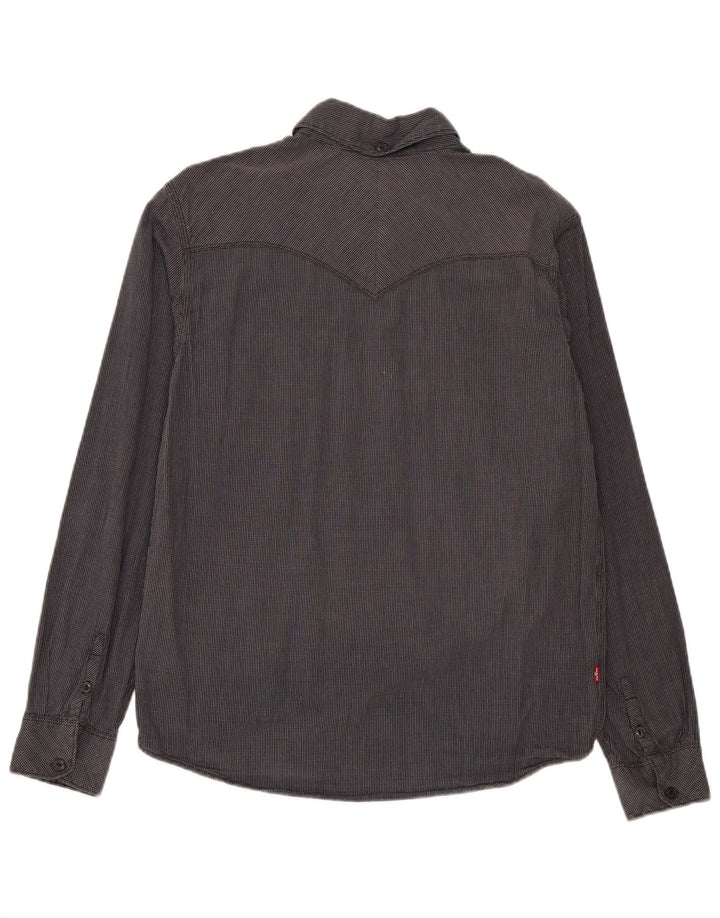 Levi's Herre Standard Fit skjorte Medium Grey Ternet Bomuld
