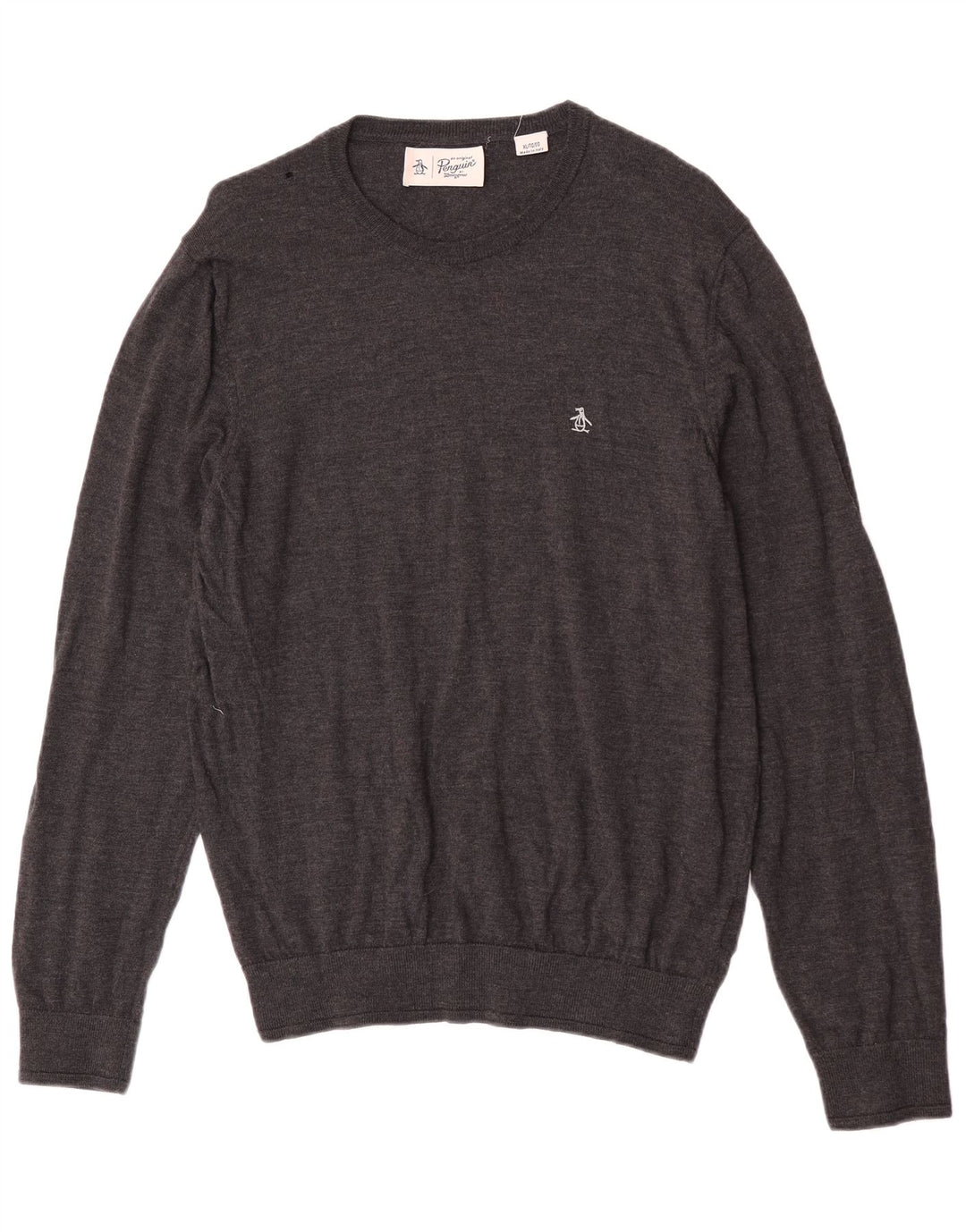 Penguin Herre Boat Neck Jumper Sweater XL Grå Merinould