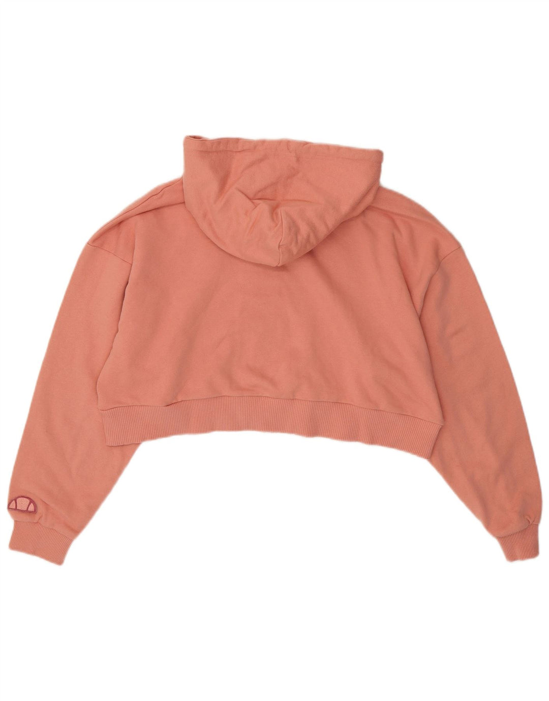 ELLESSE Womens Crop Oversized hættetrøje Jumper UK 8 Small Pink Bomuld
