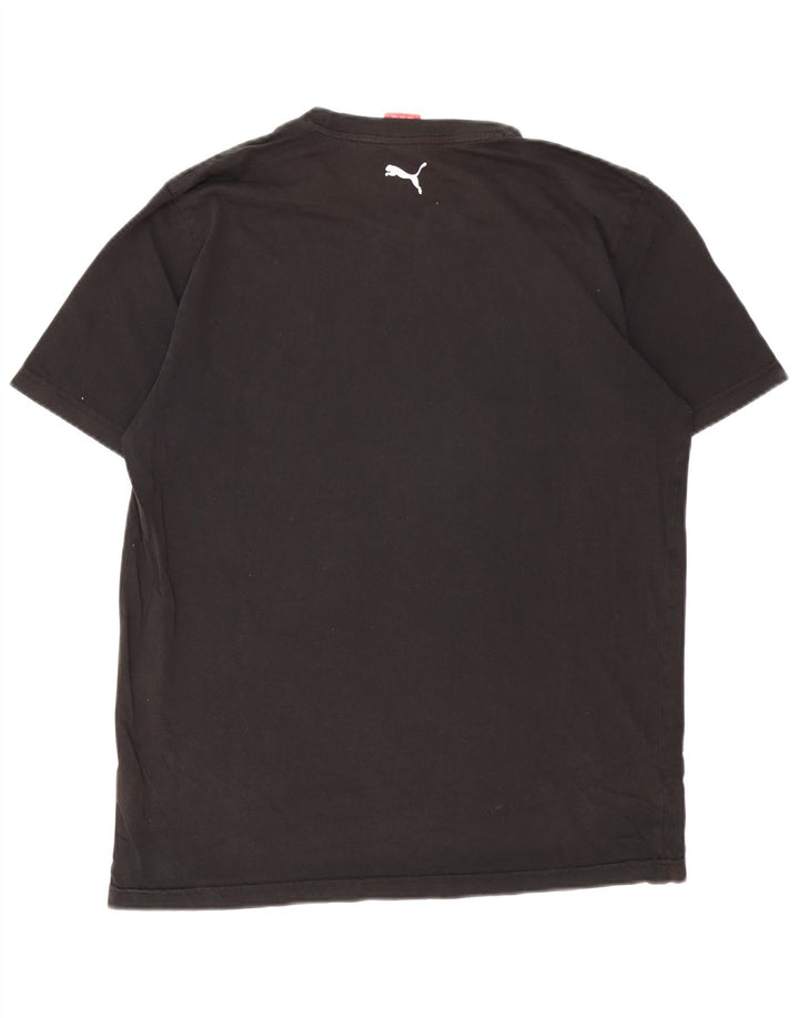 Puma Herre Grafisk T-Shirt Top Stor Sort Bomuld