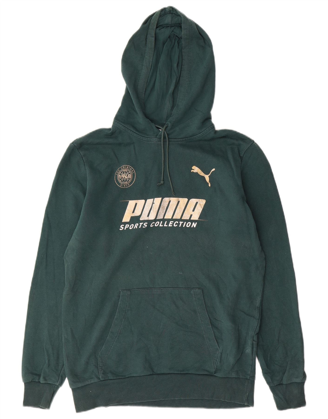 Puma Grafisk hættetrøje til mænd mellemgrøn bomuld