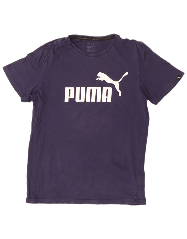 Puma drenge grafisk t-shirt top 15-16 år marineblå bomuld