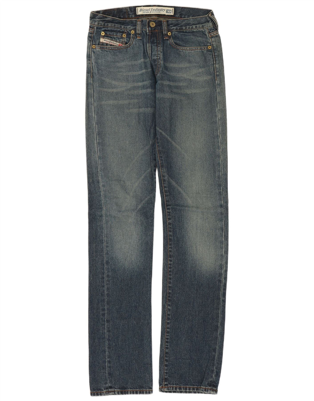 Diesel Dame Straight Jeans W26 L34 Blå Bomuld