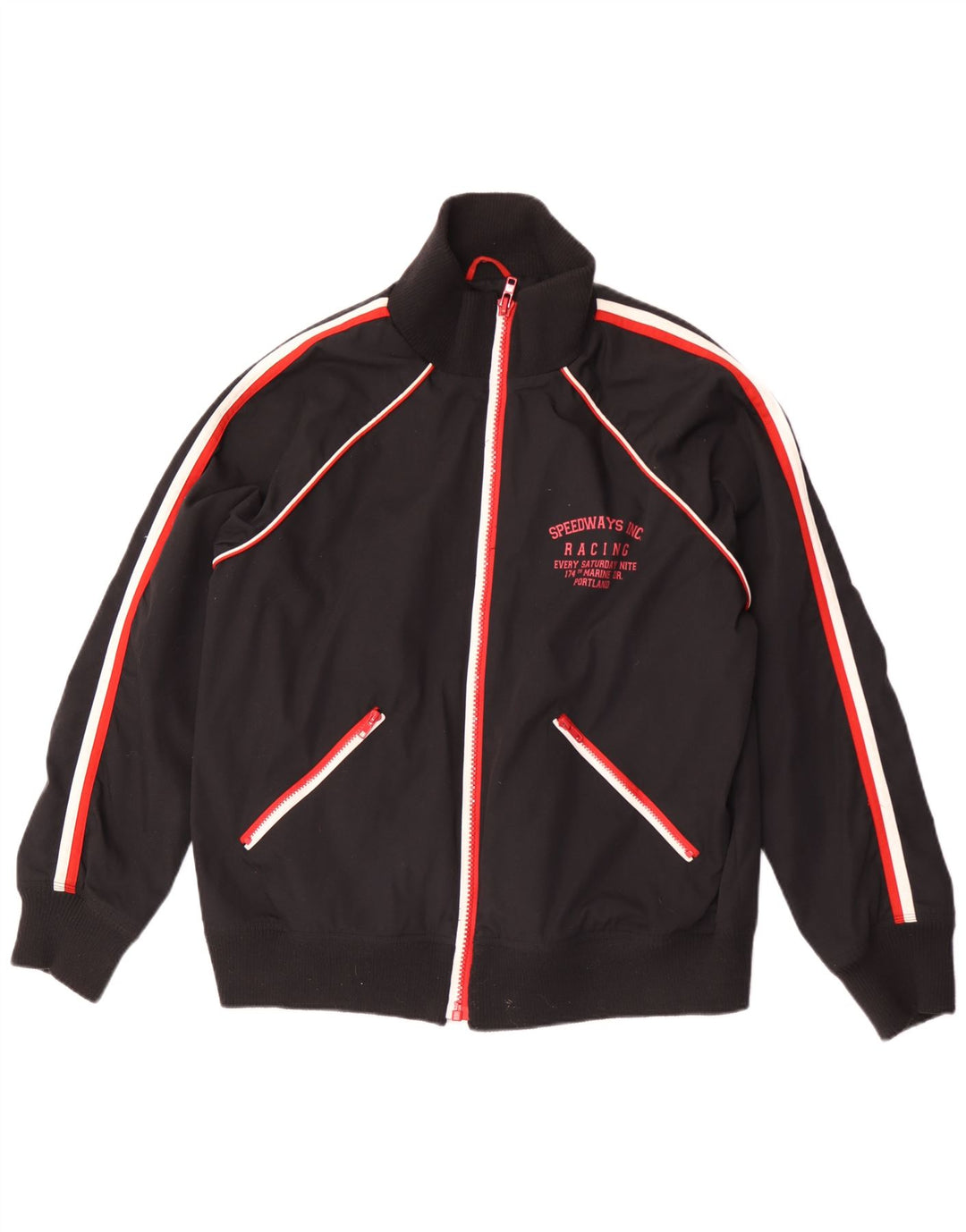 Jack & Jones Herre Grafisk Bomber Jacket UK 42 XL Sort Polyester