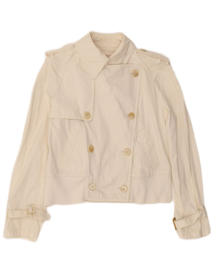 Rød Valentino Dame Crop Military Jacket IT 42 Medium Off White