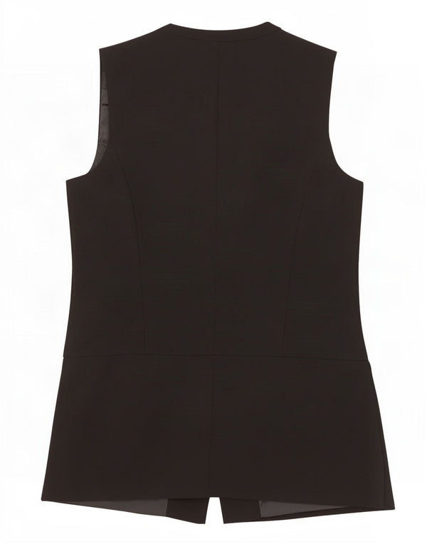 Marks & Spencer Womens Gilet UK 14 Medium Black Polyester