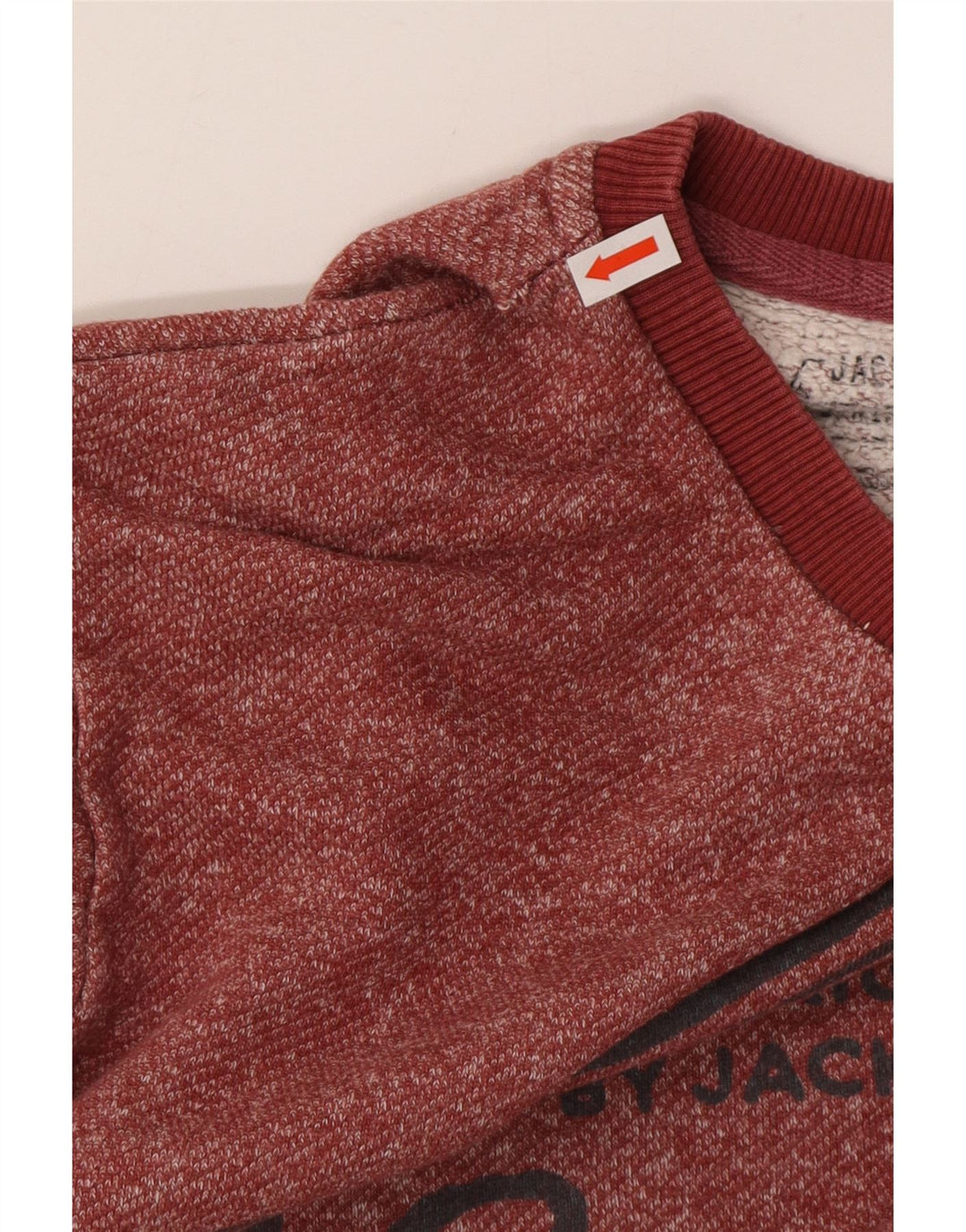 Jack & Jones Herre grafisk sweatshirt Jumper Medium Bourgogne Flecked Bomuld