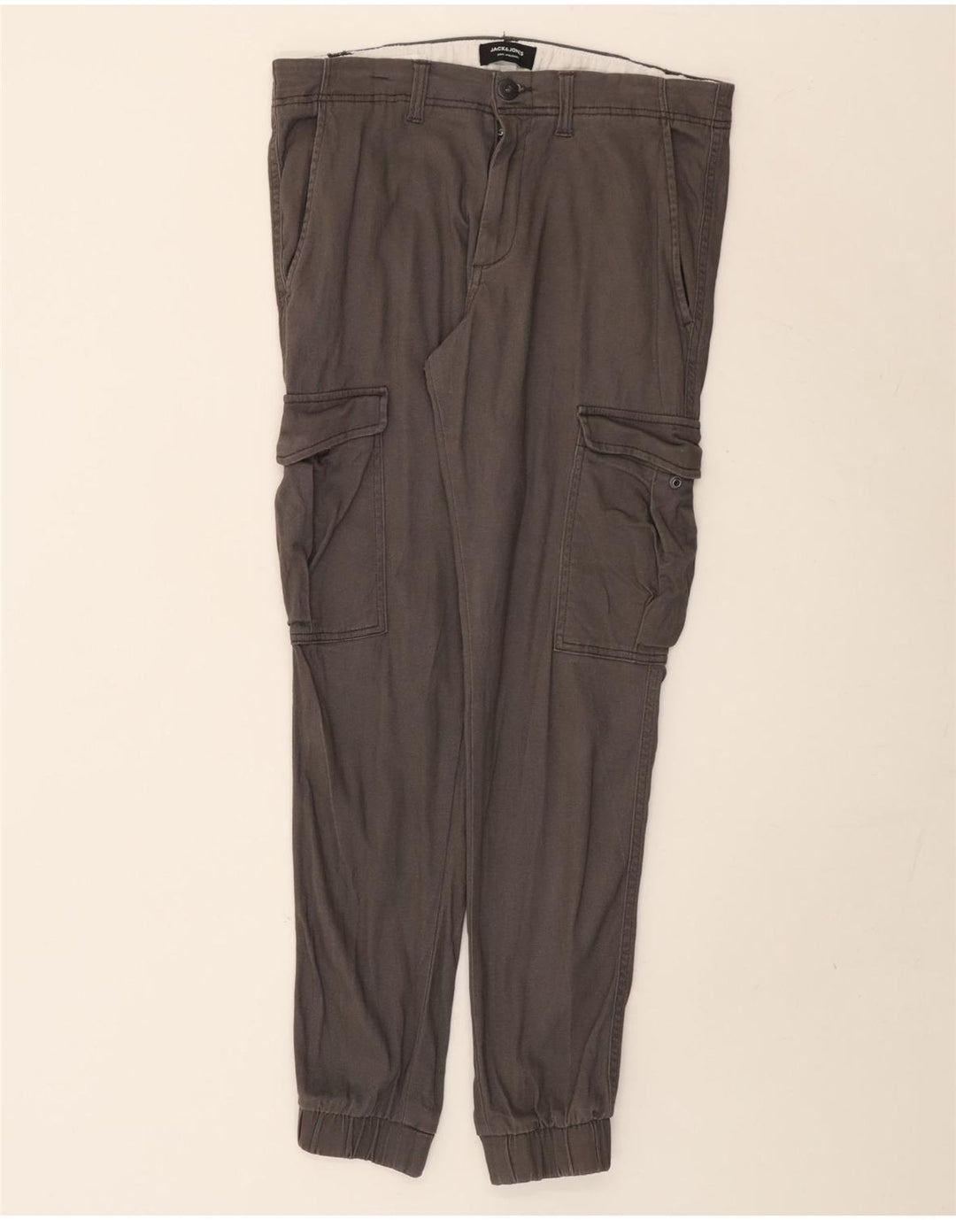 Jack & Jones Herre joggers Cargo Bukser W32 L29 Grå Bomuld