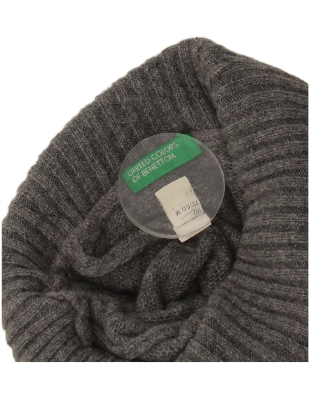 Benetton Dame Rullehals Sweater UK 14 Medium Grå