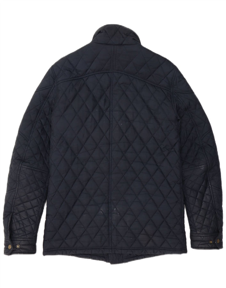 JOULES Herre quiltet jakke UK 36 Small Navy Blue Polyester