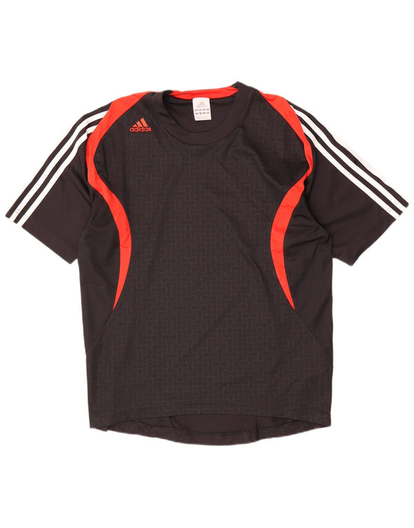 Adidas Herre T-Shirt Top Lille Sort Colourblock Polyester
