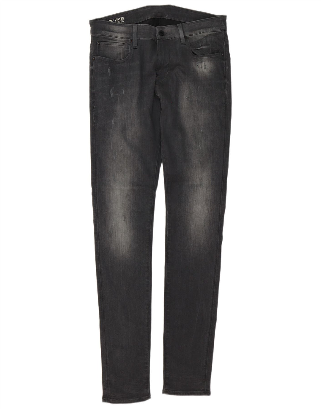 G-Star Herre Revend Distressed Super Slim Jeans W34 L36 Grå Bomuld