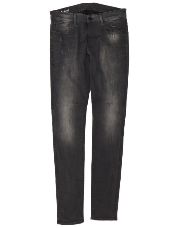 G-Star Mens Revend Distressed Super Slim Jeans W34 L36 Grey Cotton