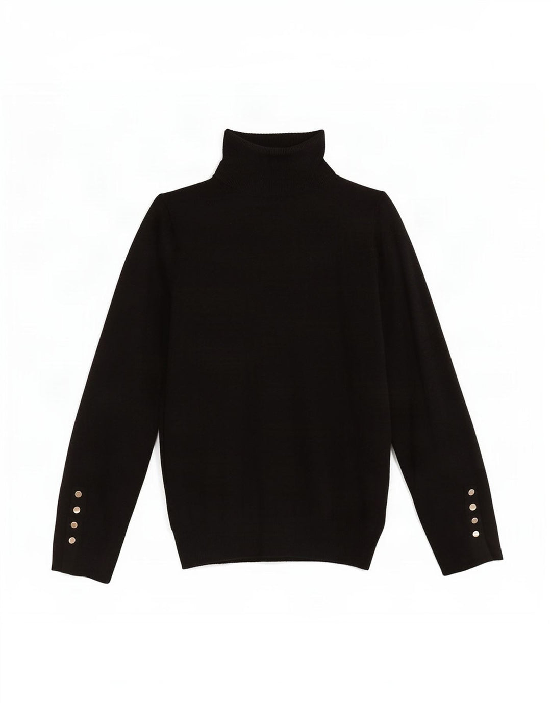 Zara Dame Rullehals Sweater UK 10 Lille Sort