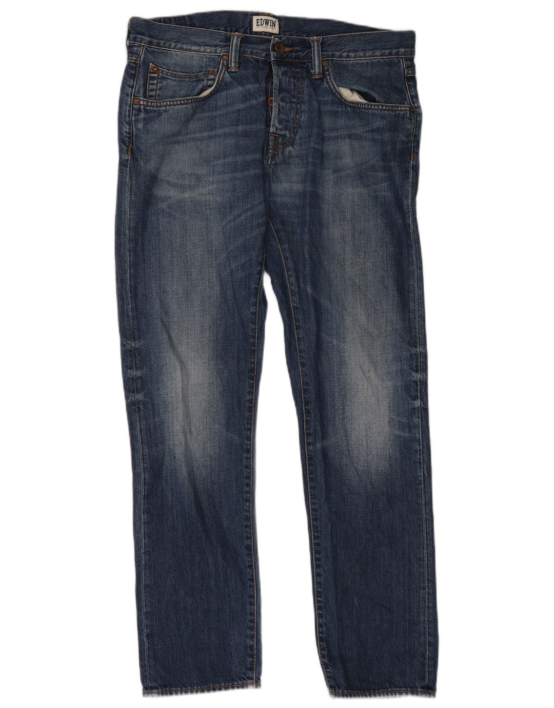 Edwin Herre Relaxed Fit Straight Jeans W34 L32 Blå