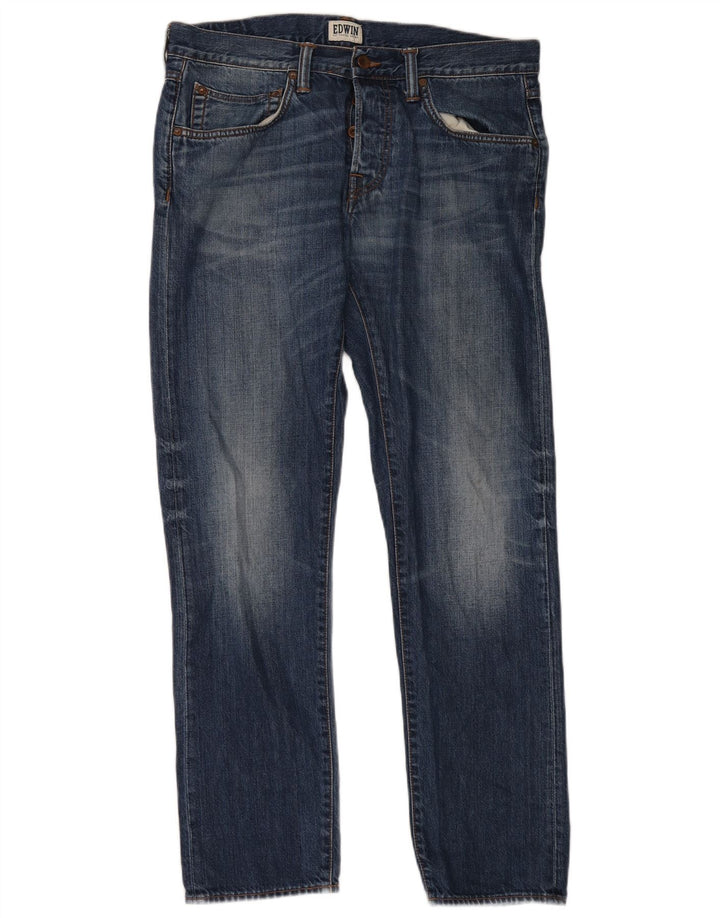 Edwin Herre Relaxed Fit Straight Jeans W34 L32 Blå