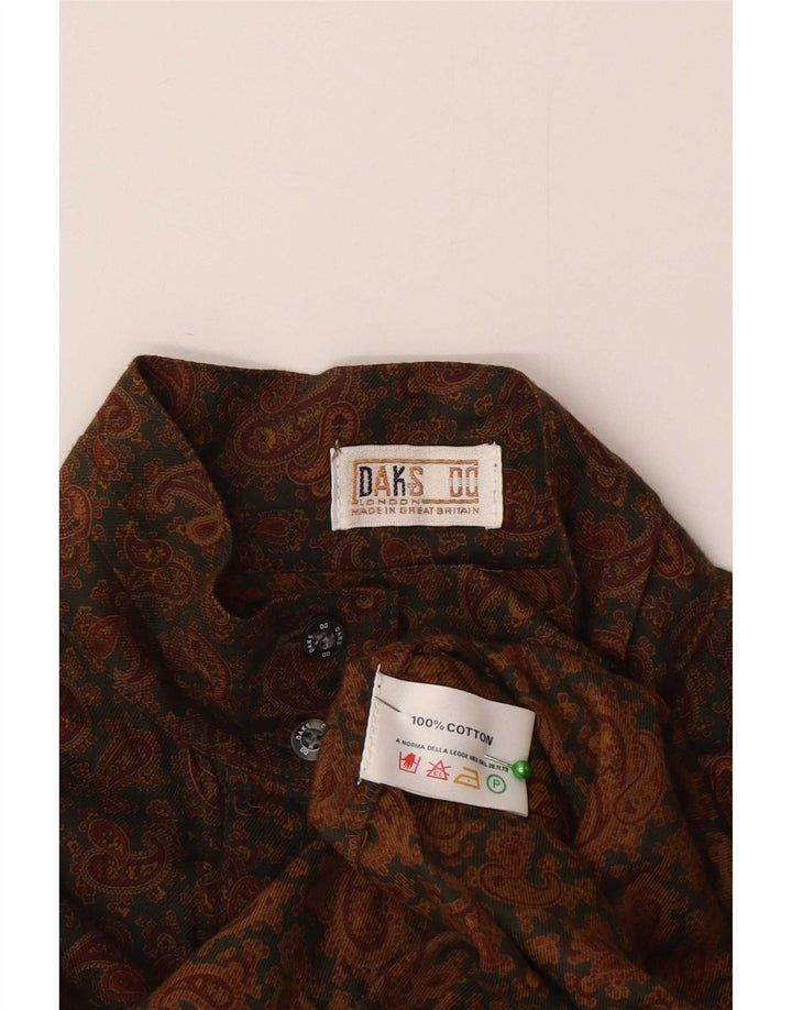 DAKS Dameskjorte UK 12 Medium Brun Paisley Bomuld