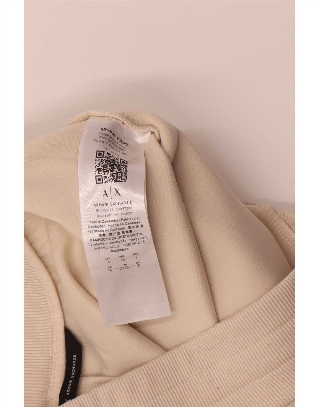 Armani Exchange Womens Træningsdragt Bukser UK 8 Small Beige Polyamid