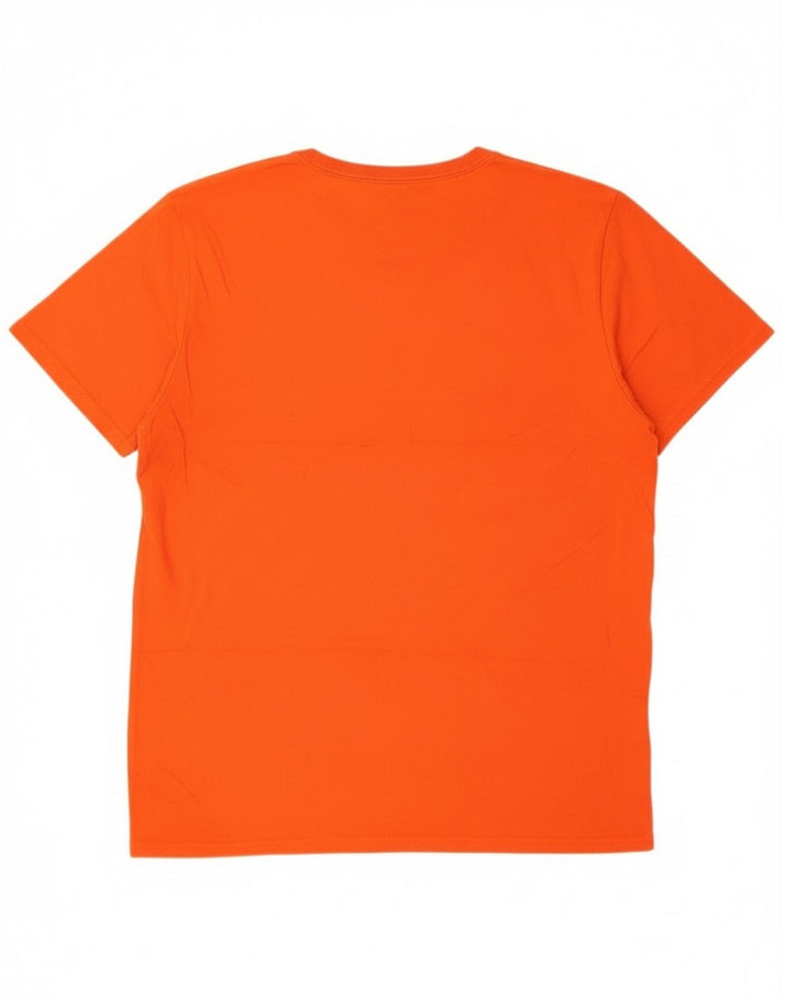 Russell Athletic Herre T-Shirt Top Medium Orange Bomuld