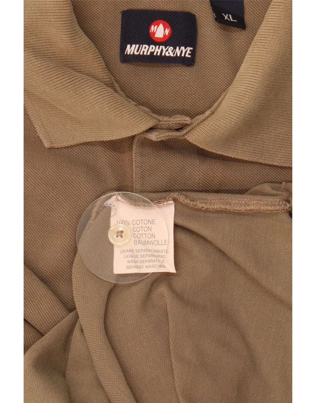 MURPHY & NYE Poloshirt til mænd XL Khaki Bomuld