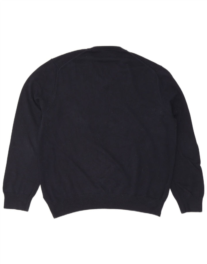Marks & Spencer Herre V-hals sweater XL marineblå bomuld