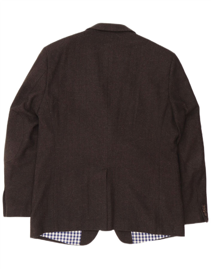 Peckott Herre 2-knaps blazerjakke IT 52 XL Brun sildebensuld