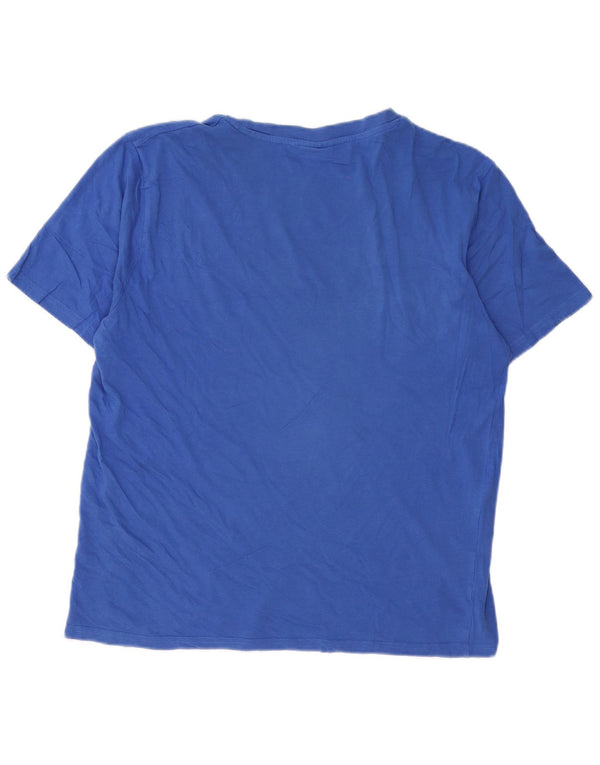 Rifle Mens Graphic T-Shirt Top XL Blue Cotton