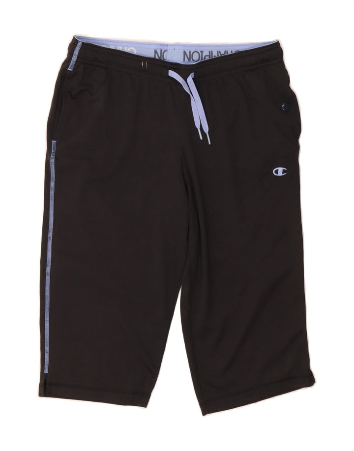 CHAMPION Womens Bermuda Sport Shorts UK 10 Small  Black Vintage Champion and Second-Hand Champion from Messina Hembry 