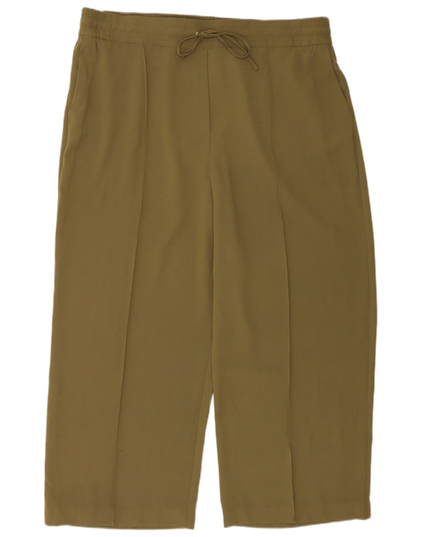 Marks & Spencer Kvinder Casual Bukser med brede ben UK 24 4XL W44 L30 Khaki