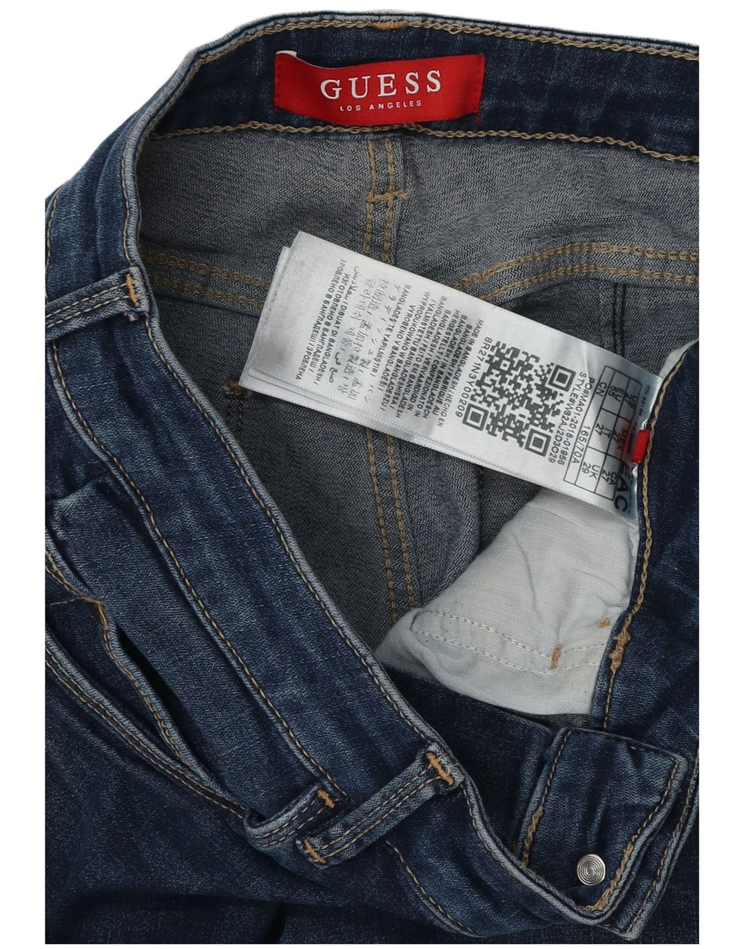 GUESS Skinny Jeans til kvinder W29 L28 Marineblå bomuld