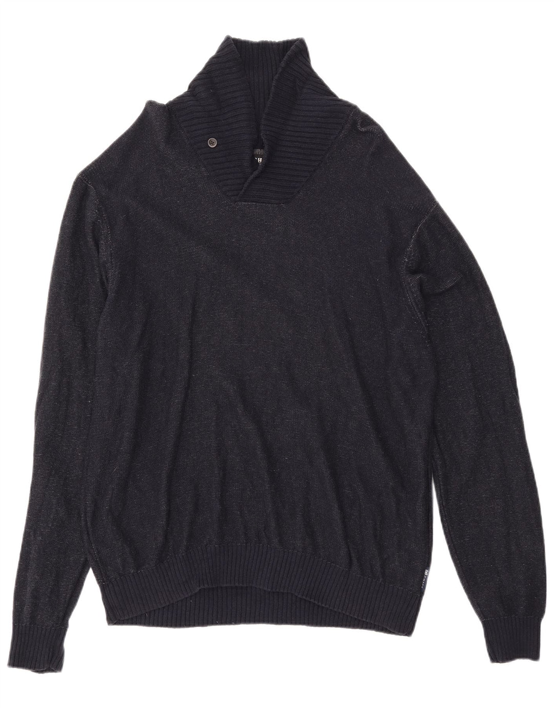 CHAPS Herre Shawl Neck Sweater XL Navy Blue Flecked