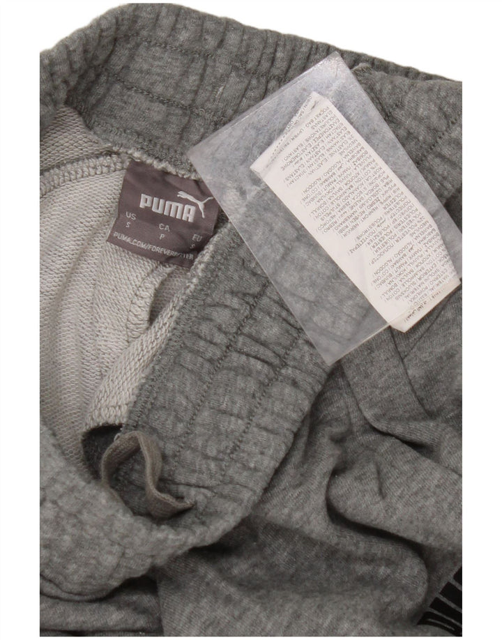 PUMA Mens Tracksuit Trousers Joggers Small  Grey Cotton