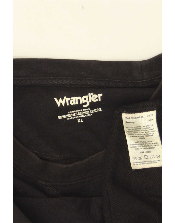 Wrangler Herre Sweatshirt Jumper XL Sort Bomuld