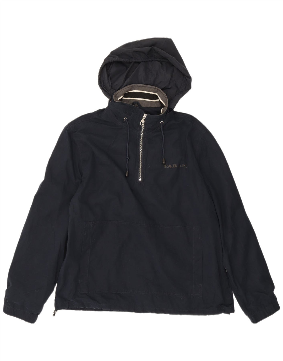 Farah Herre Hættejakke Anorak UK 40 Large Navy Blue Polyester