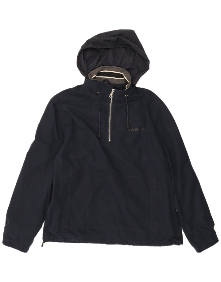 Farah Herre Hættejakke Anorak UK 40 Large Navy Blue Polyester