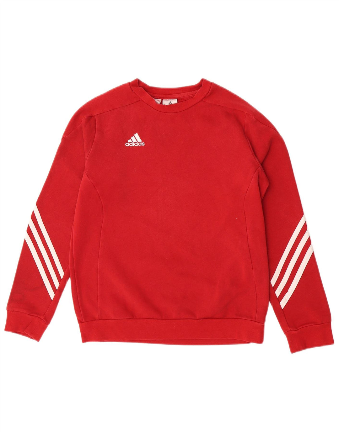 Adidas Boys Sweatshirt Jumper 11-12 år Stor Rød Bomuld