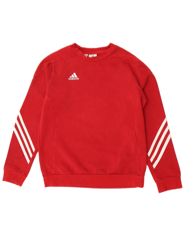 Adidas Boys Sweatshirt Jumper 11-12 år Stor Rød Bomuld