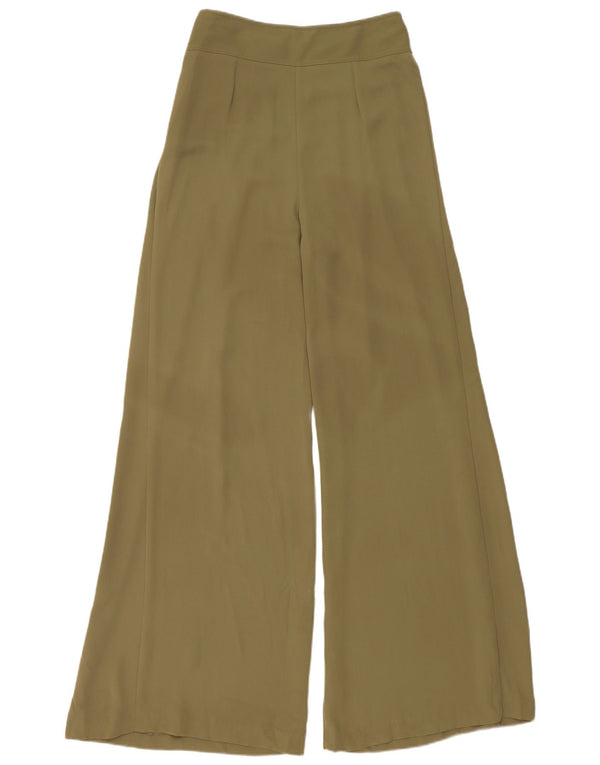 Marks & Spencer Kvinder Højtaljede Casual Bukser UK 8 Small W26 L32 Khaki