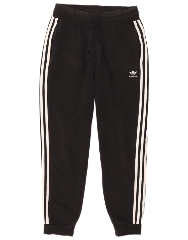 Adidas Womens Tracksuit Trousers Joggers UK 14 Medium Black Cotton