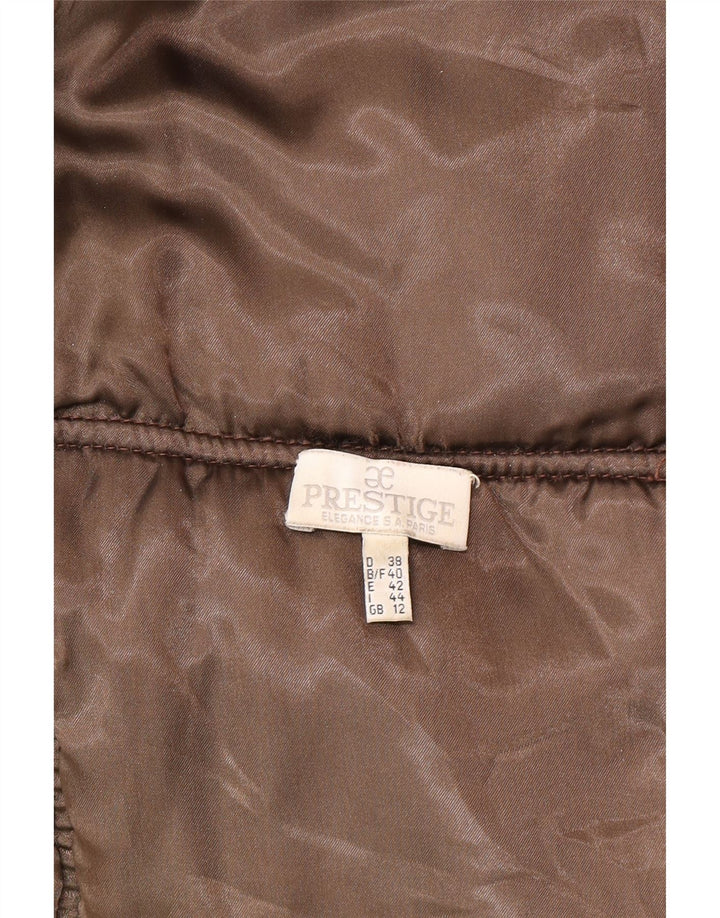 Prestige Dame Ærmeløs Oversized Duffle Jacket UK 12 Medium Brown