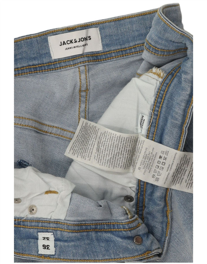 Jack & Jones Herre GLENN Slim Jeans W36 L32 Blå Bomuld
