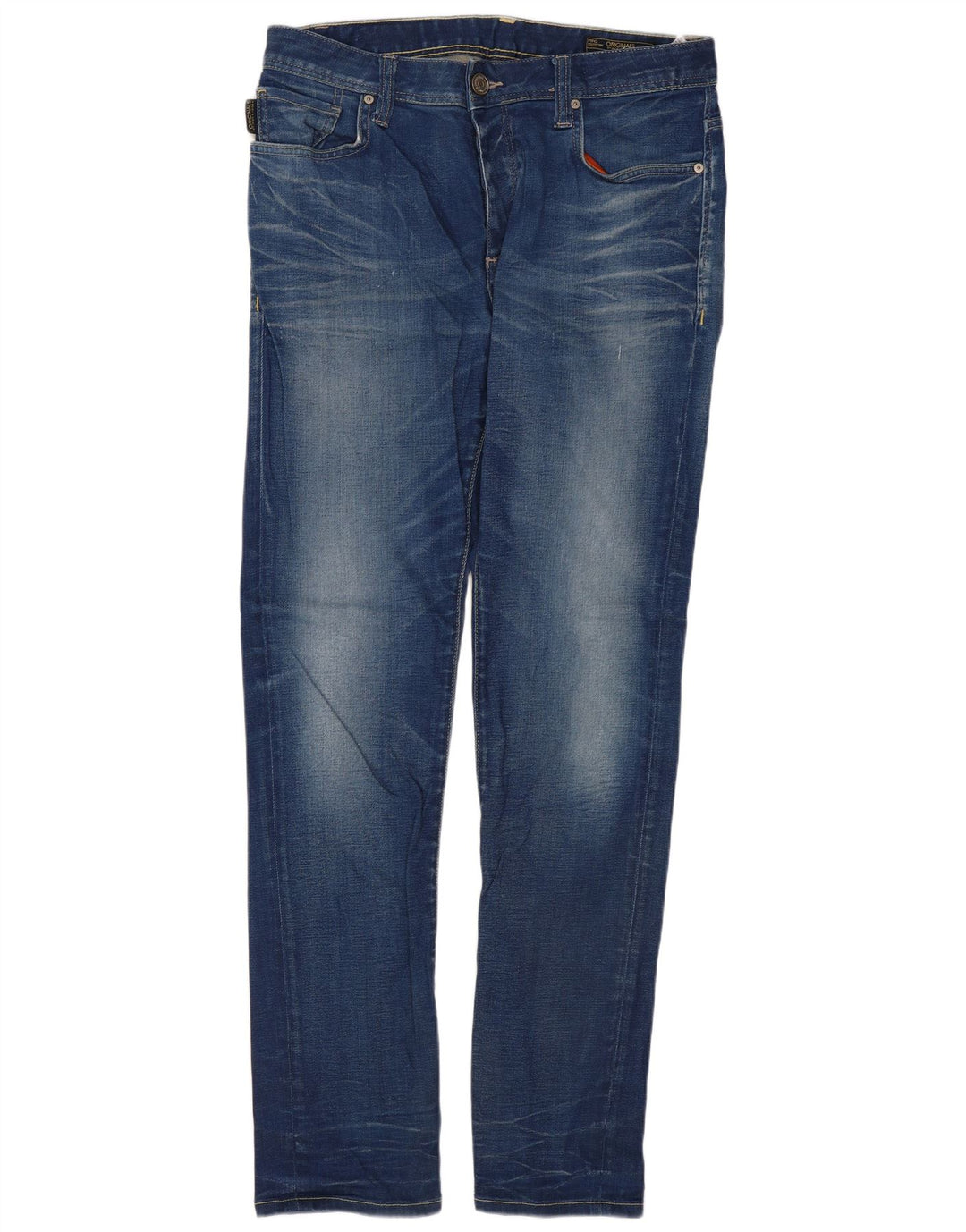 JACK & JONES Slim Jeans til mænd W32 L32 Blå Bomuld